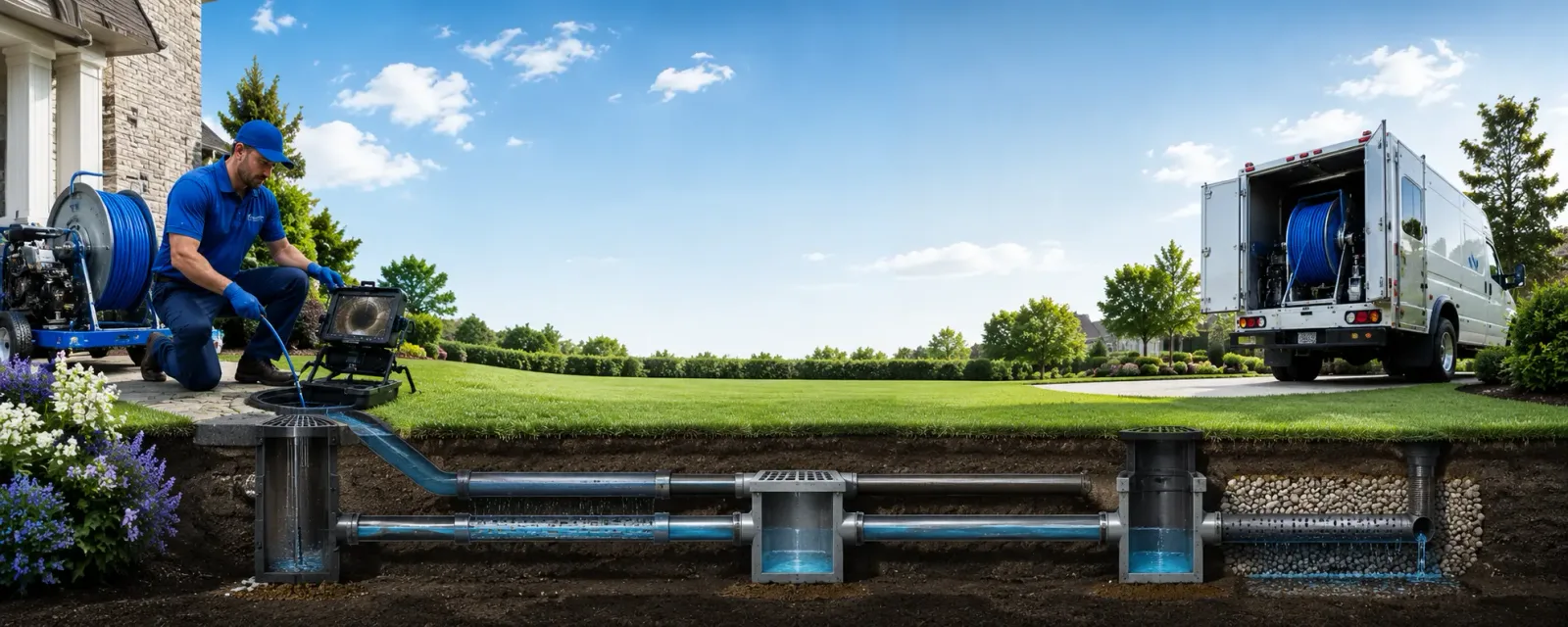 Outdoor drain cleaning information for Brookside, DE